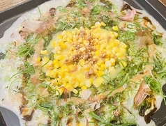 味噌バターコーンもんじゃ焼き