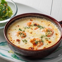 ダブルチーズのエビドリアプレート