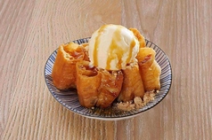 揚げパン バニラアイス添え