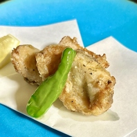 【馬目名物】ふぐの唐揚げバジル風味