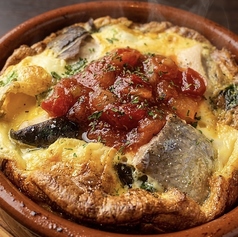 秋鮭としめじのスペイン風オムレツ