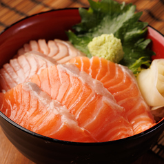 サーモンの2種丼