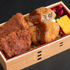 牛たれカツ＆メンチカツ重