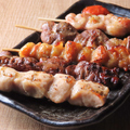 料理メニュー写真&nbsp;レバー串/つくね串/かわ串/ニンニクもも串/セセリ串/ぼんじり串/はつ串