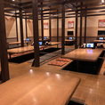 50名様のご宴会もOKの掘りごたつ席です。