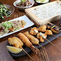 料理メニュー写真 軽やかな食感が自慢の串カツは独自配合のソースでご堪能あれ！【飲み放題付】かわの屋コース
