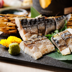 炙りトロ〆鯖一枚刺し