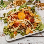 ボリュームたっぷりで満足感◎野菜一緒に摂れ罪悪感なく美味しくいただける自慢の逸品です♪