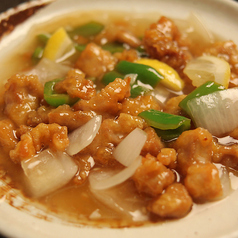 鶏肉のレモンソース炒め