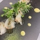 真鯛のグリーンカルパッチョ　自家製レモンカードと昆布のソース