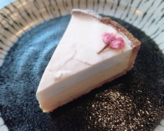 桜のチーズケーキ