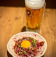 豚刺しユッケ