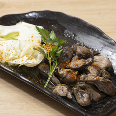 砂ズリの炭火焼き