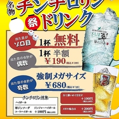 サイコロを振ってチャレンジ!ソロ目だでたら1杯無料!