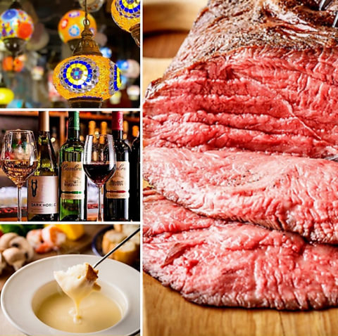 『お肉足りてますか！？』 2.5時間飲み放題付きローストビーフ食べ放題コース3480円★