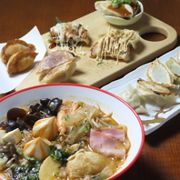充実した食べ放題が人気！複数種類の餃子を堪能◎