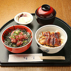 ミニまぐろ丼/ミニうなぎ丼
