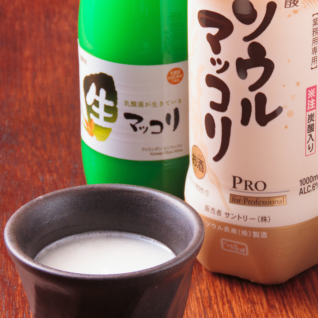 2時間飲み放題1990円(税込)！生ビール、ハイボール、カクテル、日本酒、焼酎、マッコリまでご用意！