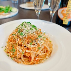 トマトクリームパスタ（甲殻類）