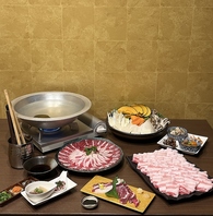 馬肉とアグー豚のしゃぶしゃぶコース