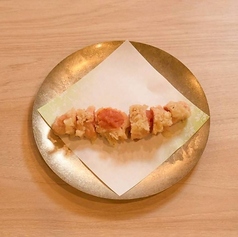 明太子のレア天ぷら