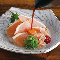 【薩摩山内地どり】地どりむねのたたき風　だいだいぽん酢