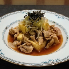 道産豚の揚げ出し肉豆腐
