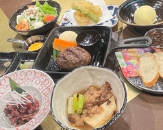 ハンバーグかしわ野のコース写真