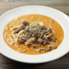 たっぷりきのことクリーミースープボロネーゼ