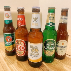 タイビール各種用意。それぞれのお酒も丁寧に。