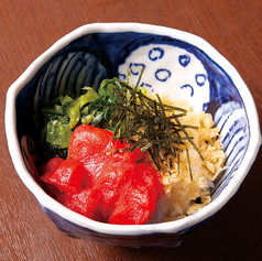 出汁で食べる明太高菜まぶし丼
