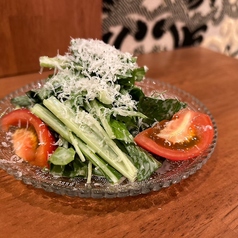 小松菜と水菜のシーザーサラダ