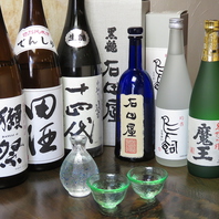 おススメの日本酒各種ご用意。