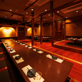 【貸切：20～30名様 個室】20名様以上から貸切も可能◎広々とした空間でゆったりご宴会できます♪日本酒飲み比べやお酒に合う酒菜が楽しめるコースも充実◎ぜひご利用ください！