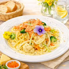 燻製サーモンのクリームパスタ