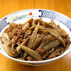 ごぼうと牛肉の醤油の甘煮