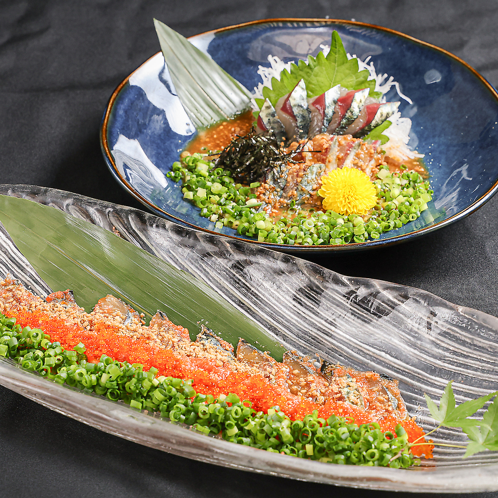 元祖博多明太ゴマサバ★博多の粋を一皿に。他にはない、当店でしか食べる事ができないイチオシの逸品