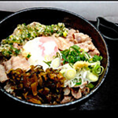 高菜豚玉葱塩ぶっかけうどん