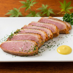 土佐鴨の藁焼き