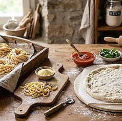 パスタ・ピザは自社製麺で作ってます!!