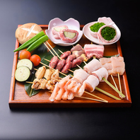 種類豊富な串焼きを堪能