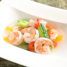 海老ときゅうり炒め