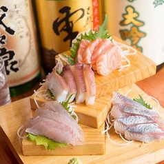 お刺身盛合せ1人前(その日仕入れた旬の新鮮魚介を贅沢に盛り込んだおすすめ刺身盛り合わせです)