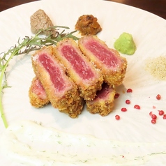 厚切りラムのレアカツ　5種の味覚