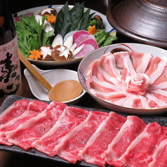 九州の産地を活かしたすき焼きやしゃぶしゃぶ数々を。