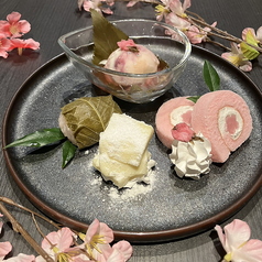春彩デザートプレート～桜香る3種の甘味～