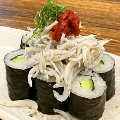 あて巻き たたき梅と釜揚げシラス