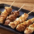 料理メニュー写真&nbsp;備長炭火焼き鳥 5本盛り