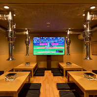 大画面TVでスポーツ観戦も！