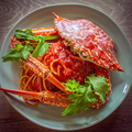 料理メニュー写真 京丹後産渡り蟹のトマトクリームスパゲッティー